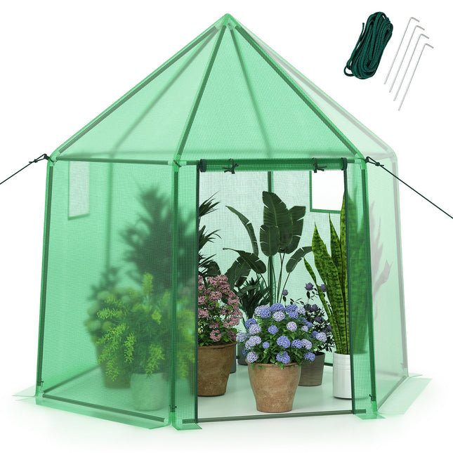Dreamade 6.5 x 5.7 x 6.3 FT Greenhouse Portable Walk in Outdoor Hot House Tent