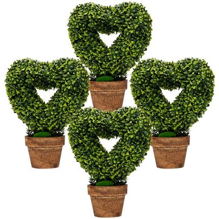 Dreamade 4 Pack Artificial Boxwood Topiary Trees - DreamadeUS