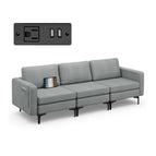 Grey / 3 Seat with USB Port & Socket