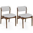 Dreamade Modern Padded Dining Chairs with Rubber Wood Legs Set of 2/4