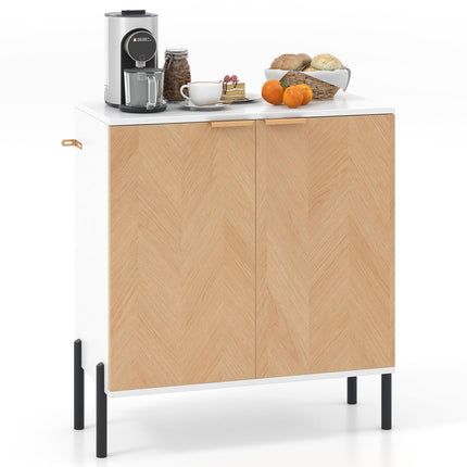 Dreamade Buffet Cabinet with Storage, 2-Door Kitchen Sideboard with Storage Cabinet