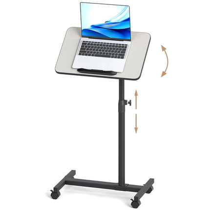 Dreamade Overbed Table with Wheels Medical Adjustable Bedside Table