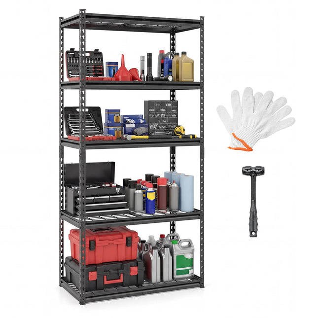 Dreamade 5-Tier Metal Storage Shelves(1/2/3/4,36" L x 18" W x 72" H)