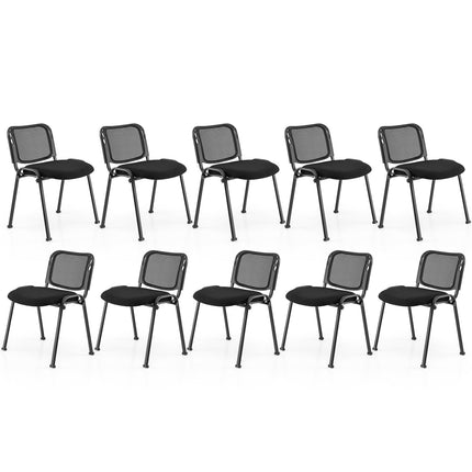 Dreamade Set of 5 Stackable Conference Chairs with Mesh Back