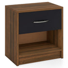 Dreamade Night Stand Set of 1/2 with Drawer, Wood End Table with Open Storage Shelf for Bedroom