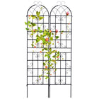 Dreamade 2 Pack Trellis for Climbing Plants Outdoor, 7 FT Tall Galvanized Steel Garden Trellis