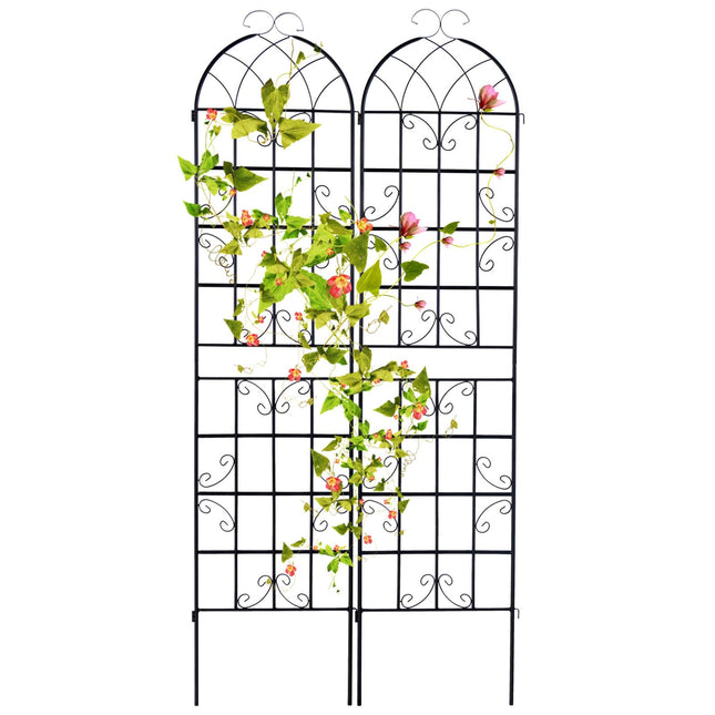 Dreamade 2 Pack Trellis for Climbing Plants Outdoor, 7 FT Tall Galvanized Steel Garden Trellis