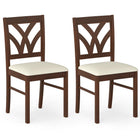 Dreamade Wooden Dining Chairs Set of 2/4 Farmhouse Upholstered Kitchen Chairs