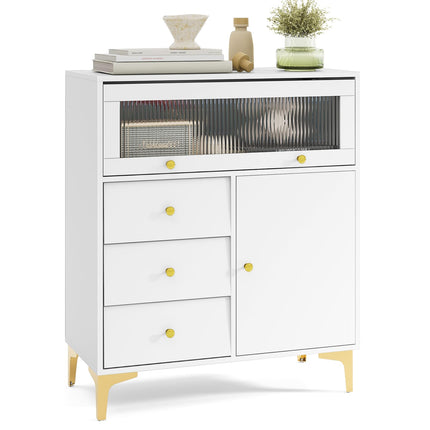 Dreamade 3-Drawer Modern Storage Cabinet with 2 Doors