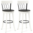 Dreamade Swivel Bar Height Bar Chairs with Footrest