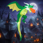 DREAMADE 5.2FT Hanging Inflatable Dragon Lighted Halloween Yard Decoration