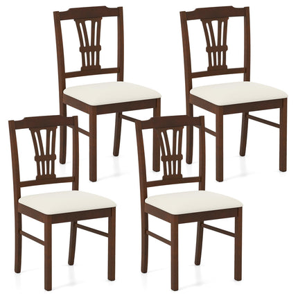 Dreamade Wooden Dining Chairs Set of 2/4 Upholstered Kitchen Chairs