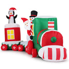 Dreamade 11.5 Ft Christmas Inflatable Train with Santa Snowman Penguin