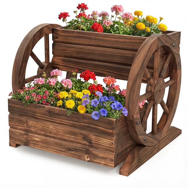 Dreamade Garden Planter with Drainage Holes & Wheels for Flowers Herbs Vegetables