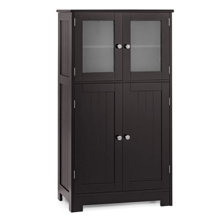 Dreamade Storage Cabinet with Doors - Bathroom Floor Cabinet, Freestanding Tall Cabinet