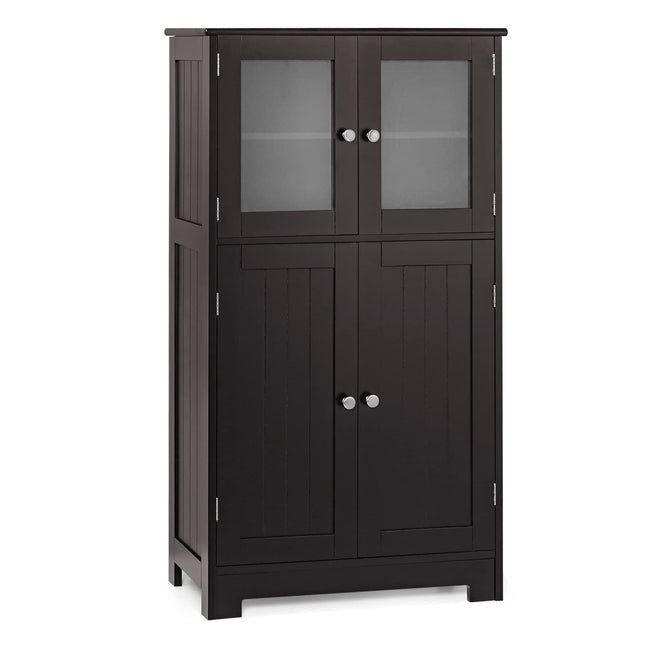 Dreamade Storage Cabinet with Doors - Bathroom Floor Cabinet, Freestanding Tall Cabinet