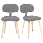 Dreamade Wooden Dining Chairs Set of 2/4 Fabric Upholstered Kitchen Chairs
