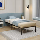 Dreamade Twin Bed Frame, 14 Inch Metal Platform Bed with Under Bed Storage Space, Heavy-Duty Steel Slat Mattress Foundation