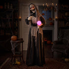 DREAMADE 6ft Halloween Animatronic Wicked Witch Sound and Button Activated