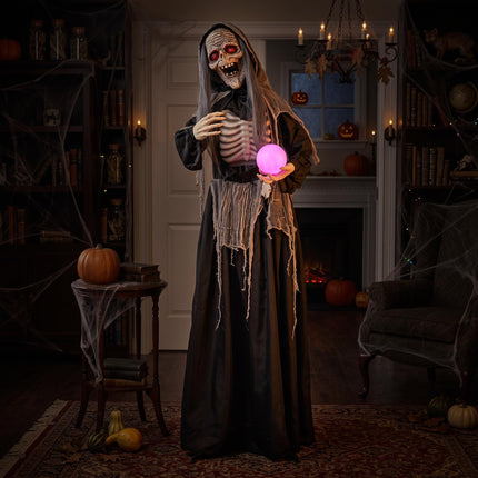 DREAMADE 6ft Halloween Animatronic Wicked Witch Sound and Button Activated