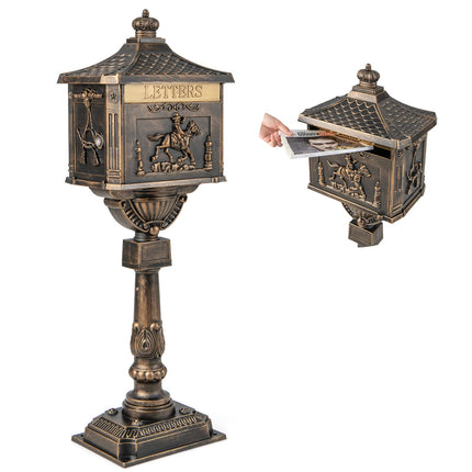 Cast Aluminum Mailbox with Post - Dreamade
