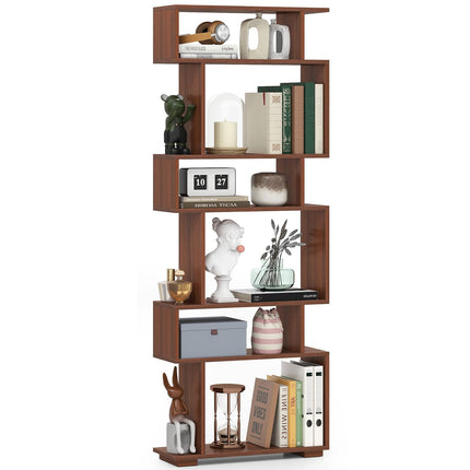 Dreamade S Shaped Bookcase with 2 Anti Tipping Kits