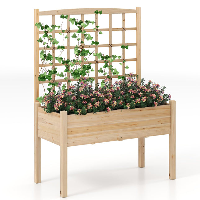Dreamade Raised Garden Bed with Trellis