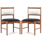 Dreamade Wooden Dining Chairs, Upholstered Kitchen Chairs w/Rubber Wood Frame & Faux Leather Padded Seat