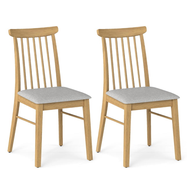 Dreamade Dining Chairs Set of 2/4 w/Rubber Wood Frame