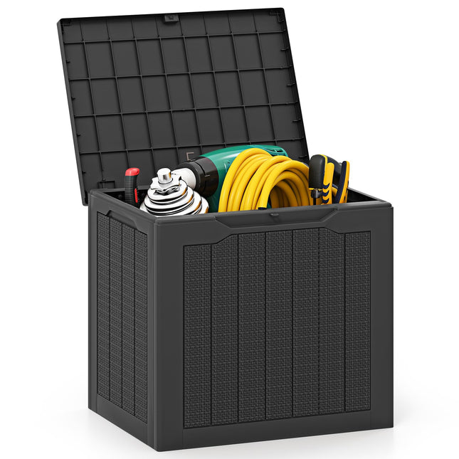 Dreamade 25 Gallon Outdoor Storage Box with Lockable Lid