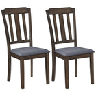 Dreamade Rubber Wood Dining Room Chairs with Comfortable Backrest & Padded Seat