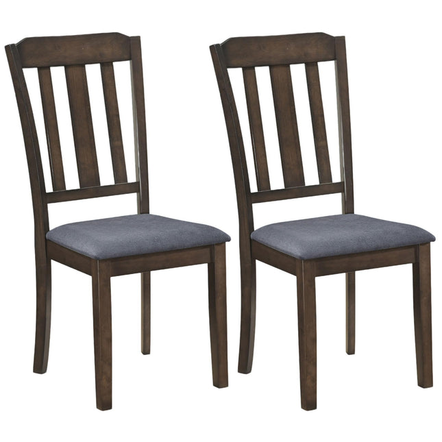 Dreamade Rubber Wood Dining Room Chairs with Comfortable Backrest & Padded Seat