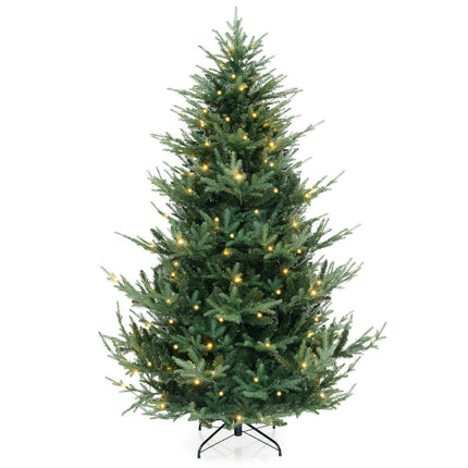 Dreamade 7ft Pre-lit Artificial Christmas Tree with 340 Warm White LED Lights, 1090 Branch Tips
