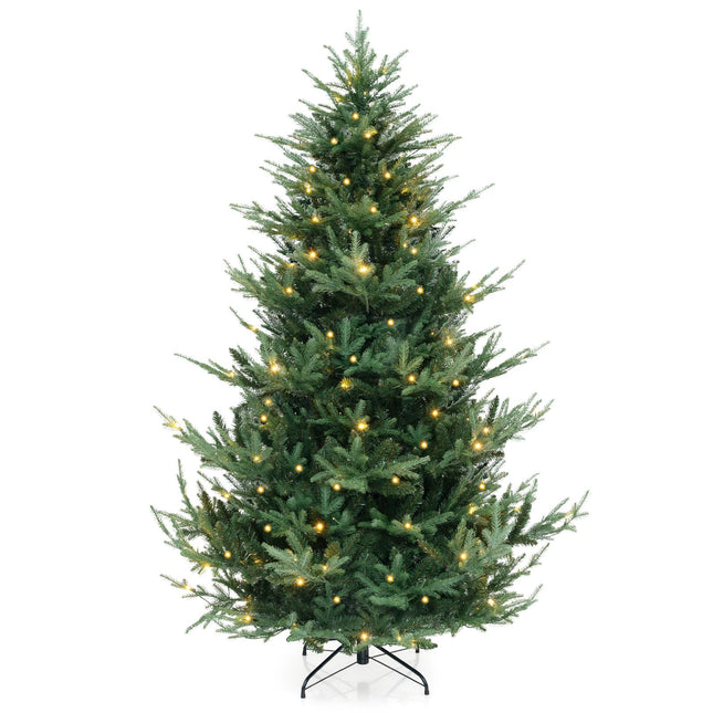 Dreamade 7ft Pre-lit Artificial Christmas Tree with 340 Warm White LED Lights, 1090 Branch Tips