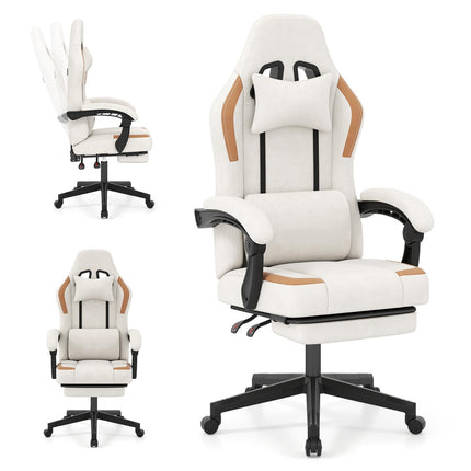 Dreamade Gaming Chair | Ergonomic Video Game Chair w/Footrest, Lumbar Support