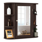 Dreamade Medicine Cabinet, Mirror Bathroom Cabinet with Single Door, 3 Adjustable Shelves, Storage Cabinet for Hallway, Living Room