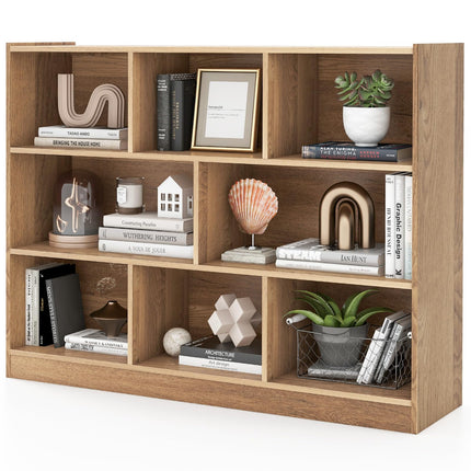 Dreamade 8 Cube Bookcase, Freestanding 3-Tier Open Bookshelf