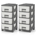 Dreamade 2 Pack 4-Drawer Storage Organizer for Bathroom Living Room