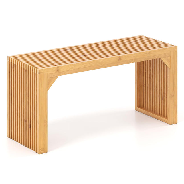 Dreamade 36" Bamboo Dining Bench 660Lbs Capacity 2-Person Kitchen Table Bench for Living Room