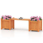 Dreamade Outdoor Bench with Raised Garden Beds (42