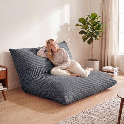 Dreamade 3-in-1 Bean Bag Chair with Soft Crushed Sponge & Comfy Corduroy Fabric