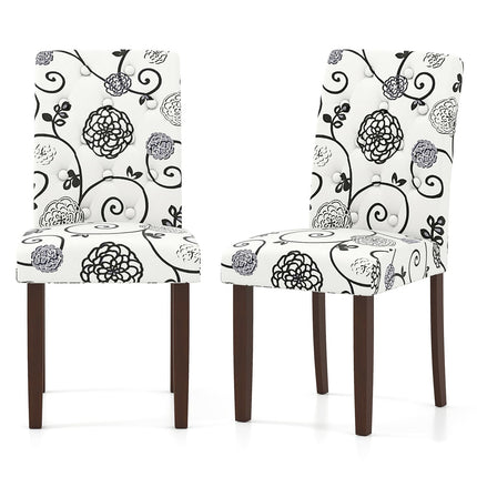 Dreamade Tufted Dining Chairs Set of 2/4 Upholstered Kitchen Chairs w/Padded Seat & High Backrest