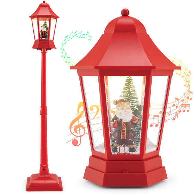 Dreamade 2-in-1 Musical Lamp Post & Snow Globe Lantern (Snowing Santa)