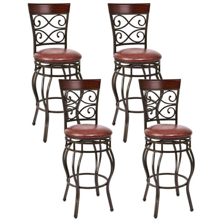 Dreamade Bar Stools Set of 2, 360 Degree Swivel, 30" Counter Height Bar Stools