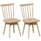 Dreamade Windsor Mid Century Rubber Wood Kitchen Chairs with Swivel Seat & Spindle Back (2/4)