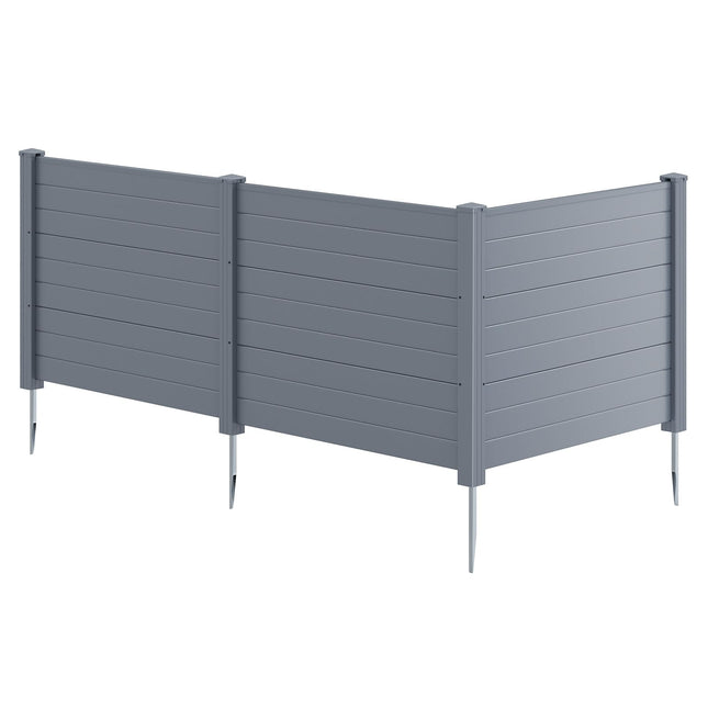 Dreamade No-Dig Air Conditioner Fence with Metal Stakes 48''W x 36''H