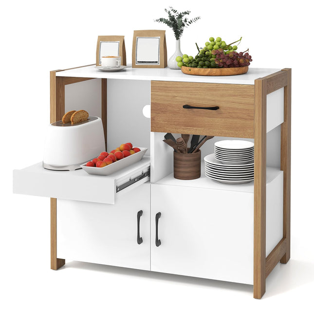 Dreamade Buffet Sideboard with Pull-Out Shelf