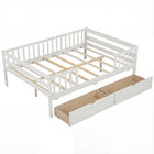 Dreamade Full Kids Bed with Storage Drawers Wood Montessori Bed