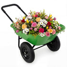 Dreamade Dual-Wheel Garden Cart for Outdoor Yard Lawn Gardening Construction Use
