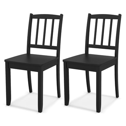 Dreamade Farmhouse Dining Chairs Set of 2/4, Modern Kitchen Chairs w/Rubber Wood Legs & Curved Backrest